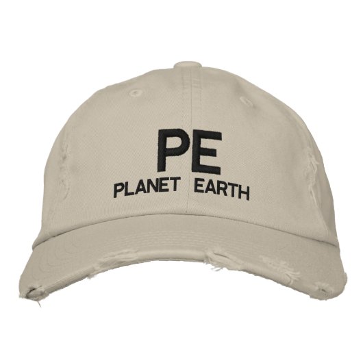 Brodée PE - Casquette de baseball Planète Terre (Devant)