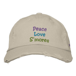 Brodée Peace Love S'mores Oil City, Casquette de Washingt