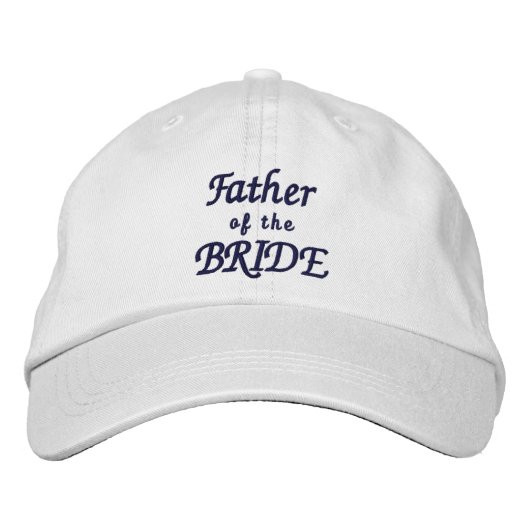 Brodée Père de la mariée Casquette ajustable (Devant)
