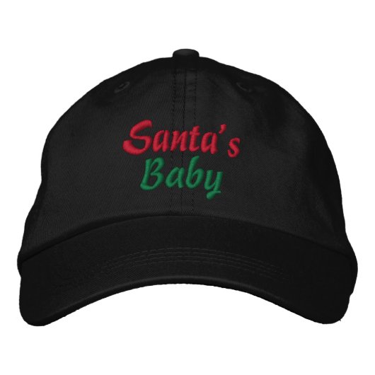 Brodée Père Noël Casquette de Noël pour bébé (Devant)