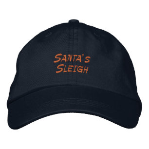 Brodée Père Noël Sleigh Navy Custom Réglable Casquette