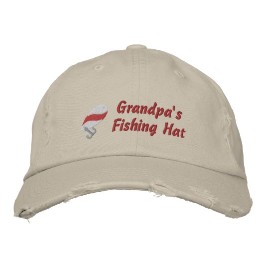 Brodée Personnalisation du Casquette de pêche de grand-pè (Devant)