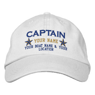 Brodée Personnalisé Capitaine Stars Ball Casquette Broder