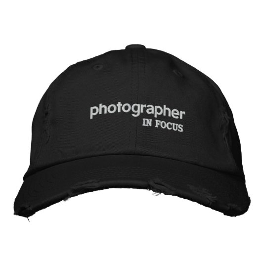 Brodée Photographe En Casquette Focus (Devant)