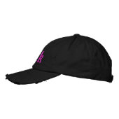 Brodée Pink Punk noir déprimé Casquette (Gauche)