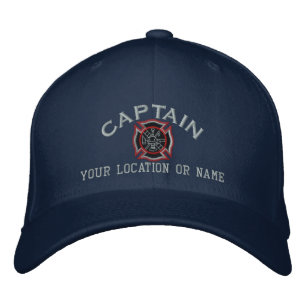 Brodée Pompier personnalisé Capitaine Casquette Broderie