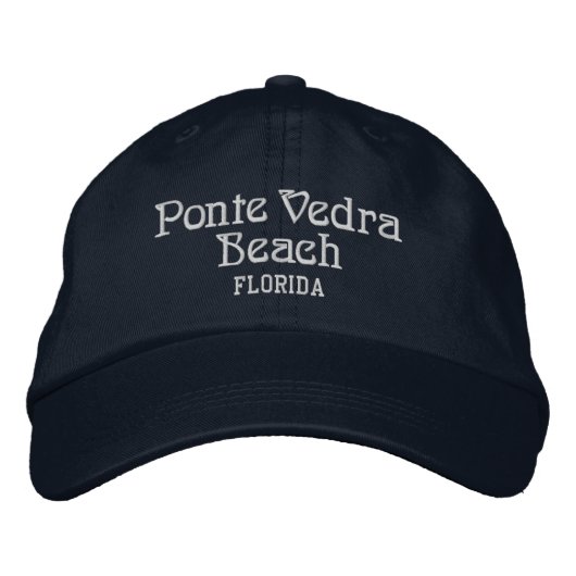 Brodée Ponte Vedra Beach Floride Casquette de baseball br (Devant)