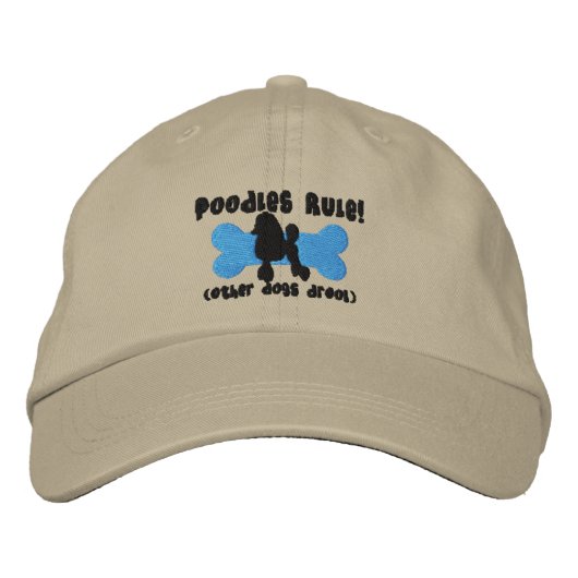 Brodée Poodles Règle Casquette brodé (Devant)