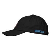 Brodée Porto Rico Boricua Drapeau Casquette brodé (Gauche)