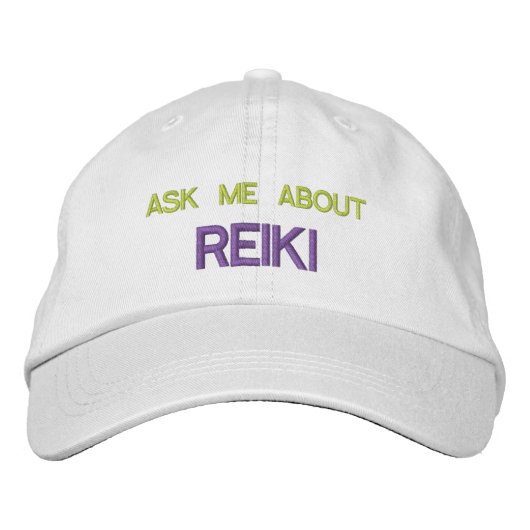 Brodée POSEZ-MOI À PROPOS DE REIKI - Casquette ajustable (Devant)