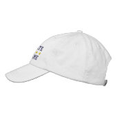 Brodée Premier compagnon nautique votre casquette blanc (Gauche)