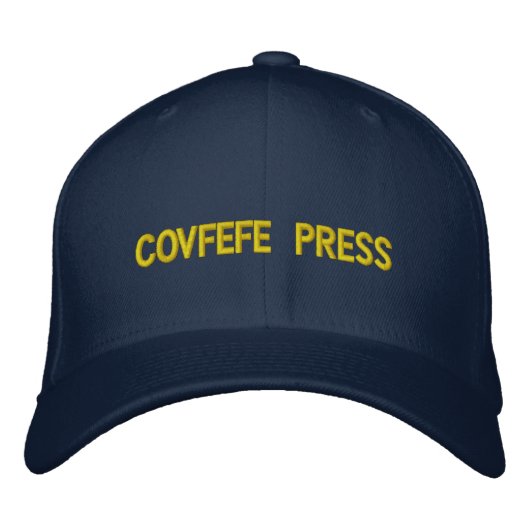 Brodée Presse de Covfefe : Casquette de laine de Flexfit (Devant)