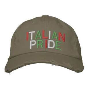 Brodée Pride italienne Olive Casquette de baseball en dét