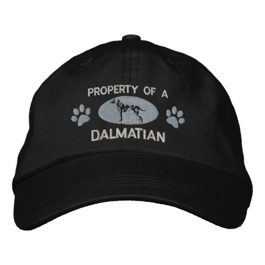 Brodée Propriété d'un Casquette brodé dalmate (Devant)