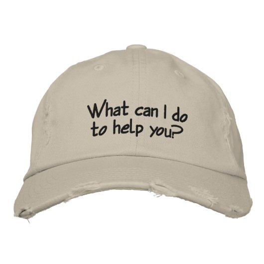 Brodée Que puis-je faire pour vous aider ? Casquette de b (Devant)