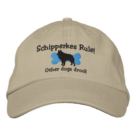 Brodée Règle Schipperkes Casquette brodé (Devant)