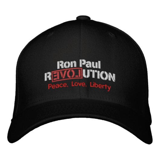 Brodée Ron Paul Révolution Casquette brodé (Devant)