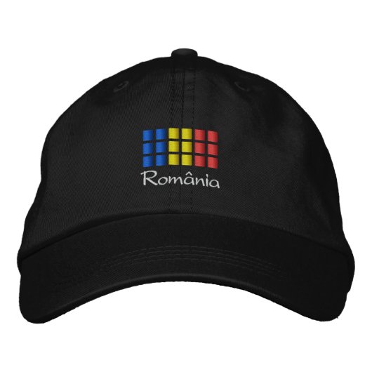 Brodée Roumanie Casquette - Casquette du drapeau roumain (Devant)