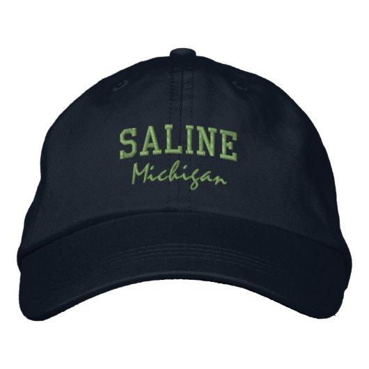 Brodée Saline Michigan Casquette de baseball brodé (Devant)