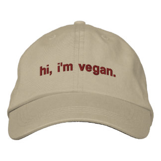Brodée salut, je suis un casquette végétalien brodé