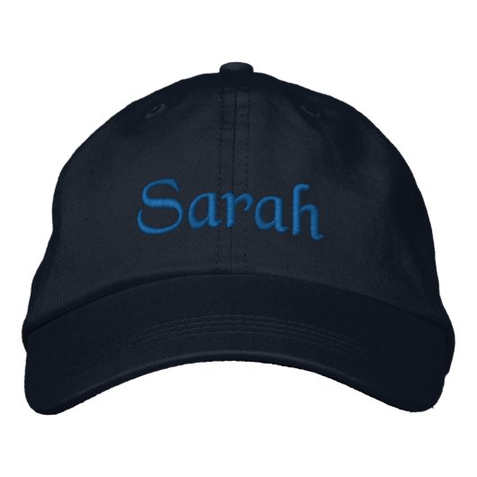 Brodée Sarah Nom personnalisé Casquette de baseball brodé (Devant)