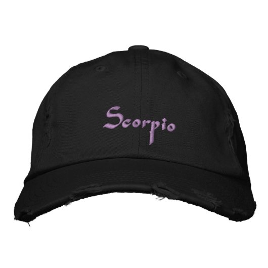 Brodée Scorpio Zodiac brodé Casquette / Casquette (Devant)