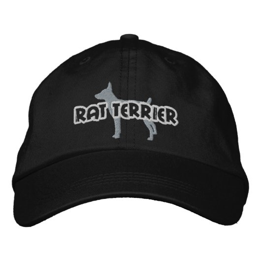 Brodée Silhouette Rat Terrier Casquette brodé (Devant)