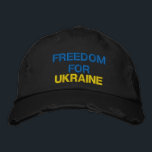 Brodée Soutenez le Casquette de baseball brodé de l'Ukrai<br><div class="desc">Soutenez l'Ukraine Casquettes de baseball brodés - Paix - Drapeau ukrainien - Liberté - Solidarité - Solide Ensemble - Victoire de la Liberté ! Vous pouvez transférer vers plus de 1000 produits Zazzle ! Nous Sommes Avec L'Ukraine !</div>