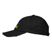 Brodée Soutenez l'Ukraine Drapeau ukrainien Casquette bro (Gauche)