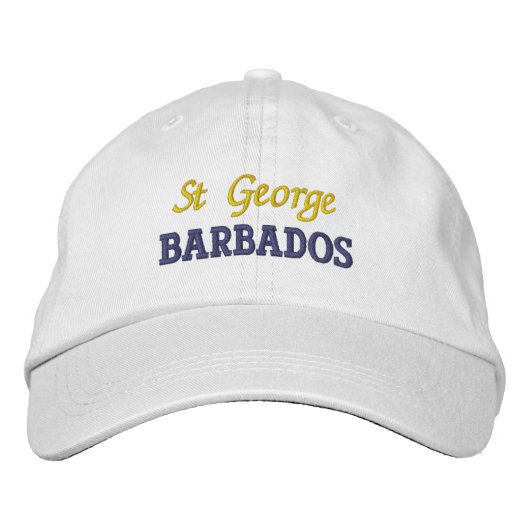 Brodée St George, Barbade Casquette de baseball brodé (Devant)