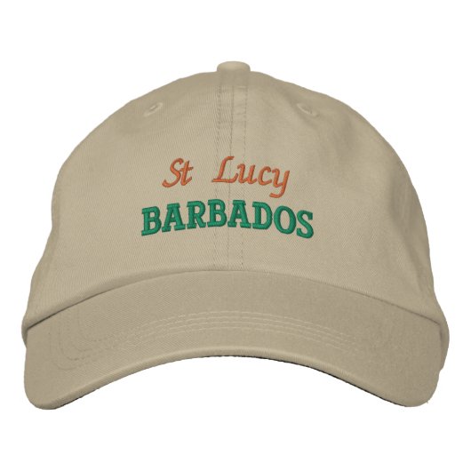 Brodée St Lucy, Barbade Casquette de baseball brodé (Devant)