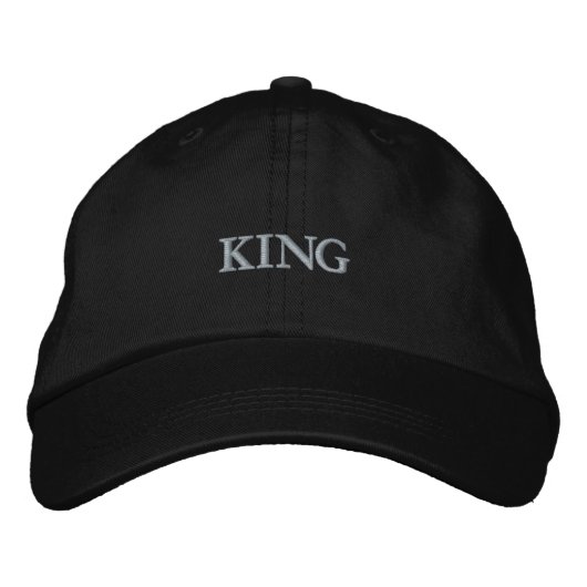 Brodée Style de texte roi Casquette réglable alternative (Devant)