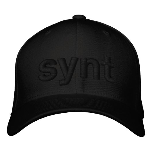 Brodée SYNT noir et beau casquette de baseball (Devant)