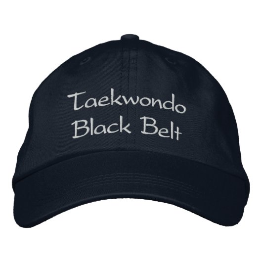 Brodée Taekwondo Black Belt - Casquette de baseball de la (Devant)