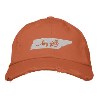 Brodée Tennessee Hey Y'all Casquette - Orange