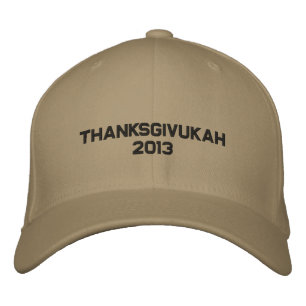BRODÉE THANKSGIVUKAH 2013 CASQUETTE DE VACANCES JUIFS
