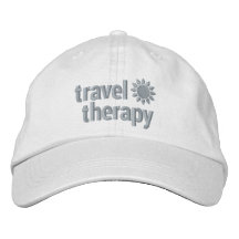 Thérapie de Voyage Brodé Casquette Blanc & Mint Ve