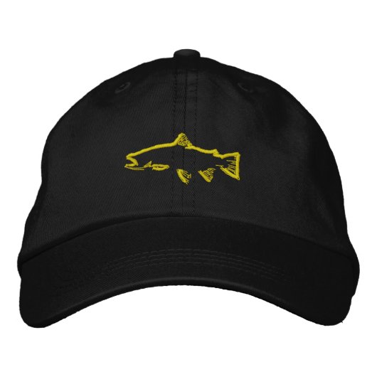 Brodée Tracker de truites Casquette - Jaune (Devant)