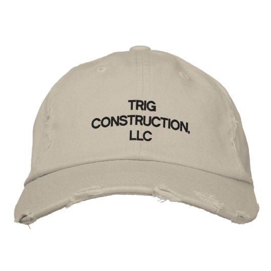 Brodée Trig Construction, LLC Casquette (Devant)