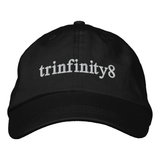 Brodée Trinfinity8 Casquette réglable avec lettres blanch (Devant)