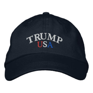 BRODÉE TRUMP USA CASQUETTE AJUSTABLE DE BASE