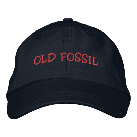 Brodée VIEUX casquette FOSSILE (Devant)