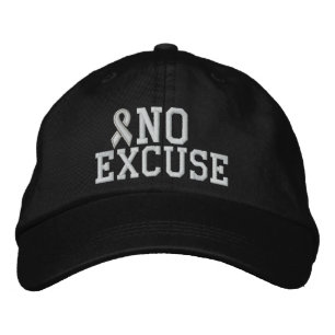 Brodée Violence familiale / Casquette de ruban blanc par