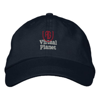 Brodée Virtual Planet Casquette bleu marine