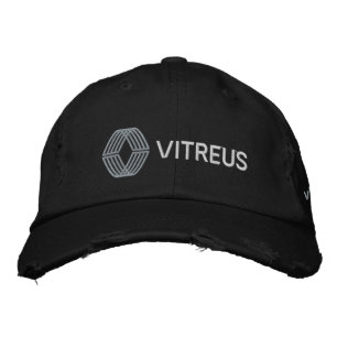 Brodée VITREUS Distants Chino Twill Casquette NOIR
