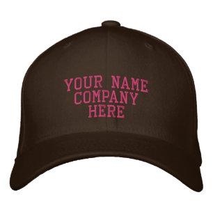 Brodée Votre Modèle de Casquette de baseball brodé texte