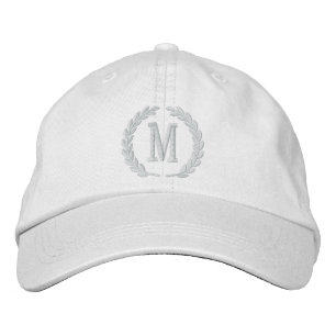 Brodée Votre Monogramme Lettre Casquette unique Laurels B