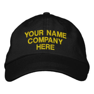 Brodée Votre nom de texte Couleurs Casquette de baseball