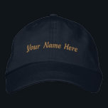 Brodée Votre nom ici Personnalisé Casquette Personnalisé<br><div class="desc">Créer un casquette brodé avec le texte "Votre nom ici" est une excellente façon d'ajouter une touche personnalisée à votre collection d'accessoires. Décidez du type de casquette que vous voulez, comme un casquette de baseball, un père casquette ou un chapeau de camionneur. Les casquettes en coton sont un choix populaire...</div>