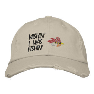Brodée Wishin i était un casquette brodé à la pêche